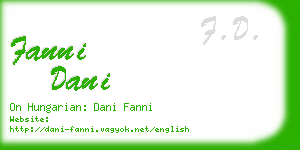 fanni dani business card
